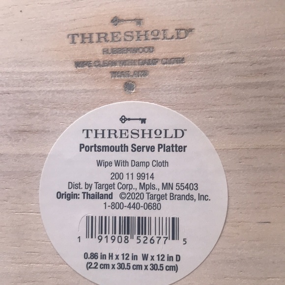 Wooden Serve Platter- NIB- 12” across- Made in Thailand - Picture 5 of 6